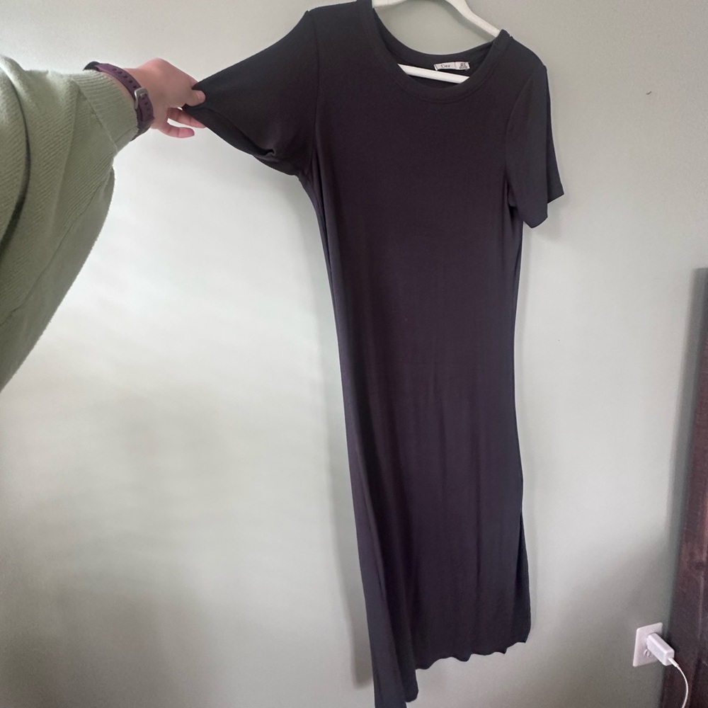 DEX Grey Ribbed Dress - Picture 5 of 7